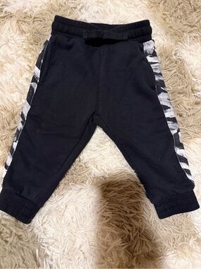 Little Bipsy Black Joggers with Gray Side Panels